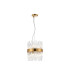 Lysander Pendant Round 25cm 6 Light G9 Brass / Clear Sculpted Glass-1