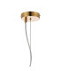 Lysander Pendant Round 25cm 6 Light G9 Brass / Clear Sculpted Glass-7