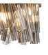 Lysander Pendant Round 25cm 6 Light G9 Brass / Smoke Sculpted Glass-6