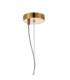Lysander Pendant Round 25cm 6 Light G9 Brass / Smoke Sculpted Glass-7