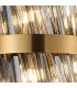 Lysander Pendant Round 25cm 6 Light G9 Brass / Smoke Sculpted Glass-9