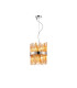 Lysander Pendant Round 25cm 6 Light G9 Polished Nickel / Amber Sculpted Glass-1