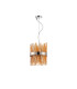 Lysander Pendant Round 25cm 6 Light G9 Polished Nickel / Amber Sculpted Glass-4