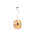 Lysander Pendant Round 25cm 6 Light G9 Polished Nickel / Amber Sculpted Glass-5