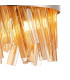 Lysander Pendant Round 25cm 6 Light G9 Polished Nickel / Amber Sculpted Glass-6