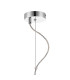 Lysander Pendant Round 25cm 6 Light G9 Polished Nickel / Amber Sculpted Glass-7