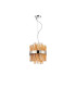 Lysander Pendant Round 25cm 6 Light G9 Polished Nickel / Amber Sculpted Glass-10