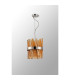 Lysander Pendant Round 25cm 6 Light G9 Polished Nickel / Amber Sculpted Glass-11