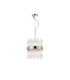 Lysander Pendant Round 25cm 6 Light G9 Polished Nickel/Clear Sculpted Glass-1