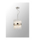 Lysander Pendant Round 25cm 6 Light G9 Polished Nickel/Clear Sculpted Glass-3