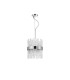 Lysander Pendant Round 25cm 6 Light G9 Polished Nickel/Clear Sculpted Glass-4