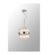 Lysander Pendant Round 25cm 6 Light G9 Polished Nickel/Clear Sculpted Glass-12
