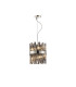 Lysander Pendant Round 25cm 6 Light G9 Polished Nickel / Smoke Sculpted Glass-1