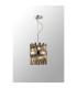 Lysander Pendant Round 25cm 6 Light G9 Polished Nickel / Smoke Sculpted Glass-3