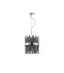 Lysander Pendant Round 25cm 6 Light G9 Polished Nickel / Smoke Sculpted Glass-4