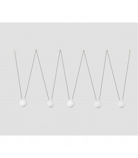 5 Light White Suspension Pendant, E27 - 1