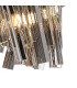Lysander Pendant Round 25cm 6 Light G9 Polished Nickel / Smoke Sculpted Glass-6