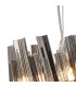 Lysander Pendant Round 25cm 6 Light G9 Polished Nickel / Smoke Sculpted Glass-8