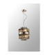 Lysander Pendant Round 25cm 6 Light G9 Polished Nickel / Smoke Sculpted Glass-12