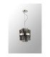 Lysander Pendant Round 25cm 6 Light G9 Polished Nickel / Smoke Sculpted Glass-13