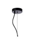 Lysander Pendant Round 25cm 6 Light G9 Satin Black / Amber Sculpted Glass-7