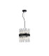 Lysander Pendant Round 25cm 6 Light G9 Satin Black / Clear Sculpted Glass-1