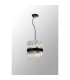 Lysander Pendant Round 25cm 6 Light G9 Satin Black / Clear Sculpted Glass-3