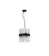 Lysander Pendant Round 25cm 6 Light G9 Satin Black / Clear Sculpted Glass-4