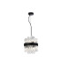 Lysander Pendant Round 25cm 6 Light G9 Satin Black / Clear Sculpted Glass-5