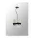 Lysander Pendant Round 25cm 6 Light G9 Satin Black / Clear Sculpted Glass-11