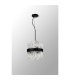 Lysander Pendant Round 25cm 6 Light G9 Satin Black / Clear Sculpted Glass-13