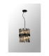 Lysander Pendant Round 25cm 6 Light G9 Satin Black / Smoke Sculpted Glass-3