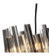 Lysander Pendant Round 25cm 6 Light G9 Satin Black / Smoke Sculpted Glass-8