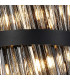 Lysander Pendant Round 25cm 6 Light G9 Satin Black / Smoke Sculpted Glass-9
