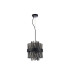 Lysander Pendant Round 25cm 6 Light G9 Satin Black / Smoke Sculpted Glass-10