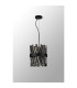 Lysander Pendant Round 25cm 6 Light G9 Satin Black / Smoke Sculpted Glass-11