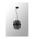 Lysander Pendant Round 25cm 6 Light G9 Satin Black / Smoke Sculpted Glass-13