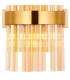 Lysander 6 Light G9 Wall Light Brass / Amber-6