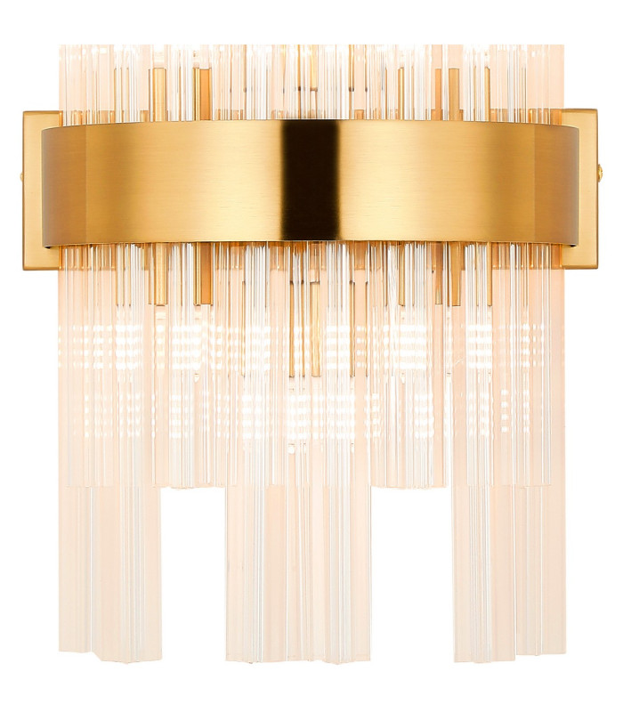 Lysander 6 Light G9 Wall Light Brass / Clear-6