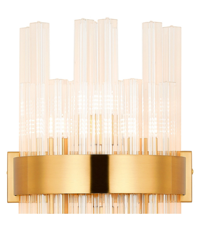 Lysander 6 Light G9 Wall Light Brass / Clear-7