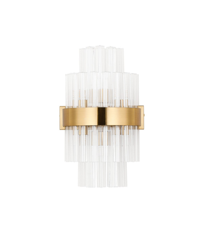 Lysander 6 Light G9 Wall Light Brass / Clear-8