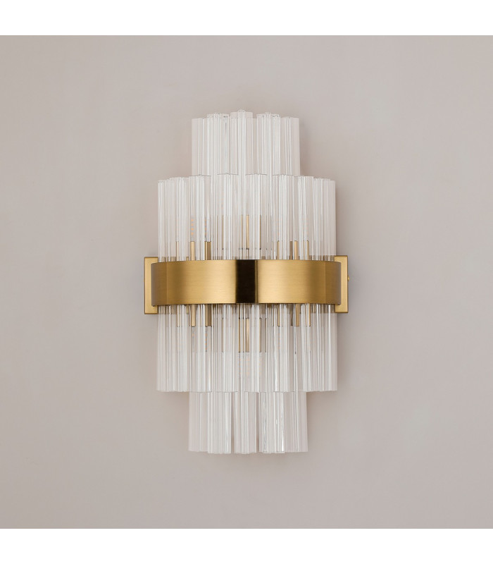 Lysander 6 Light G9 Wall Light Brass / Clear-11