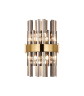 Lysander 6 Light G9 Wall Light Brass / Smoke-1