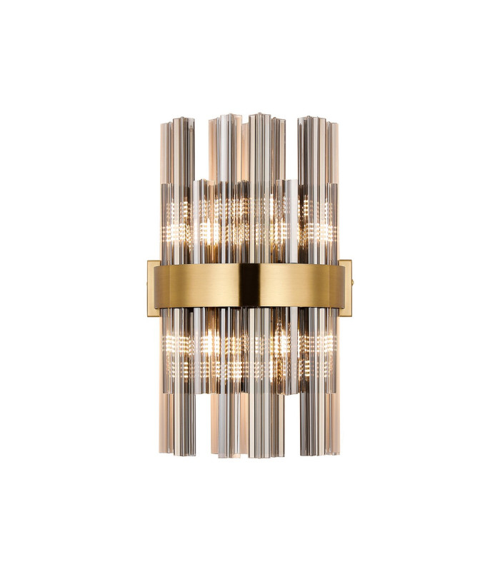 Lysander 6 Light G9 Wall Light Brass / Smoke-1