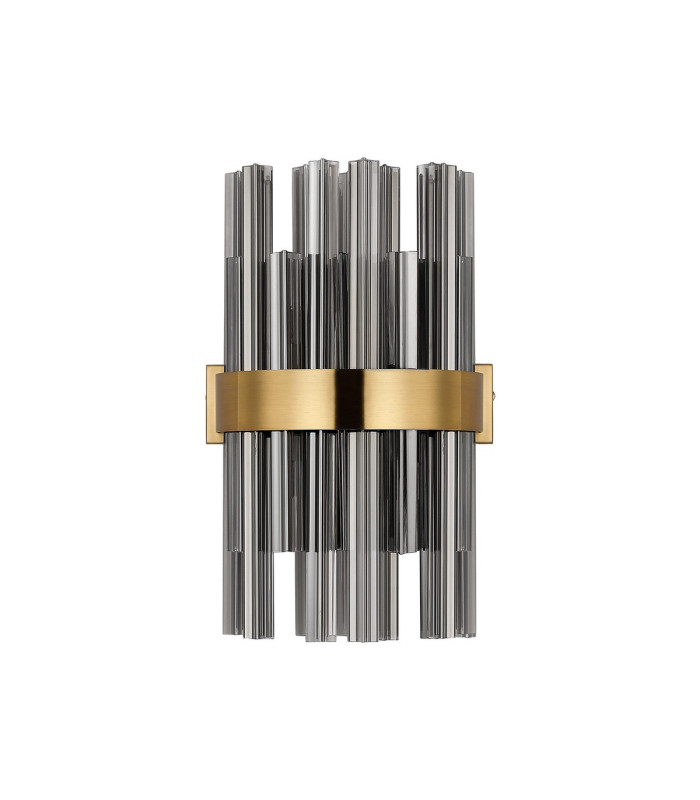 Lysander 6 Light G9 Wall Light Brass / Smoke-4