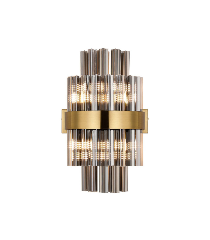 Lysander 6 Light G9 Wall Light Brass / Smoke-5