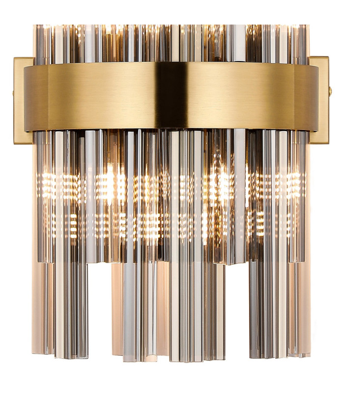 Lysander 6 Light G9 Wall Light Brass / Smoke-6