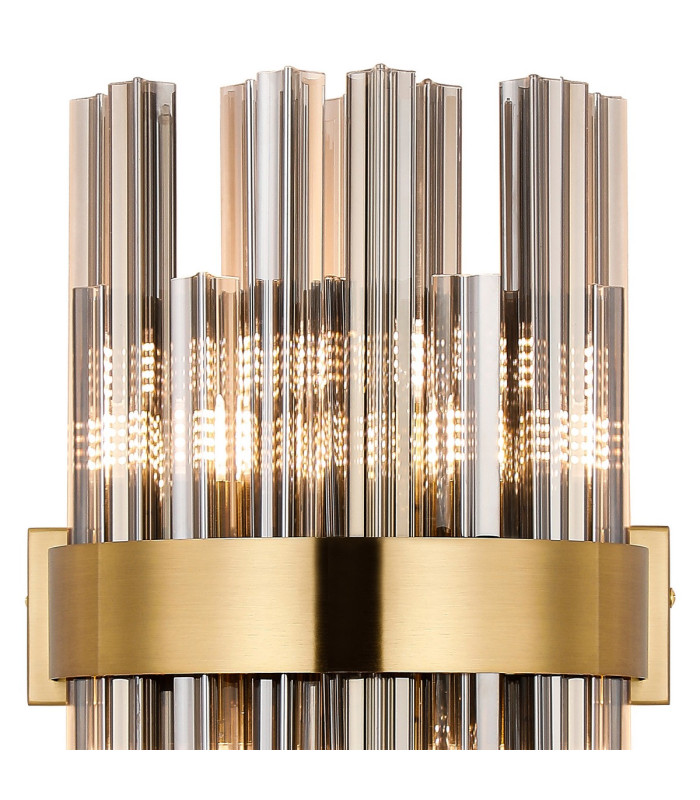 Lysander 6 Light G9 Wall Light Brass / Smoke-7