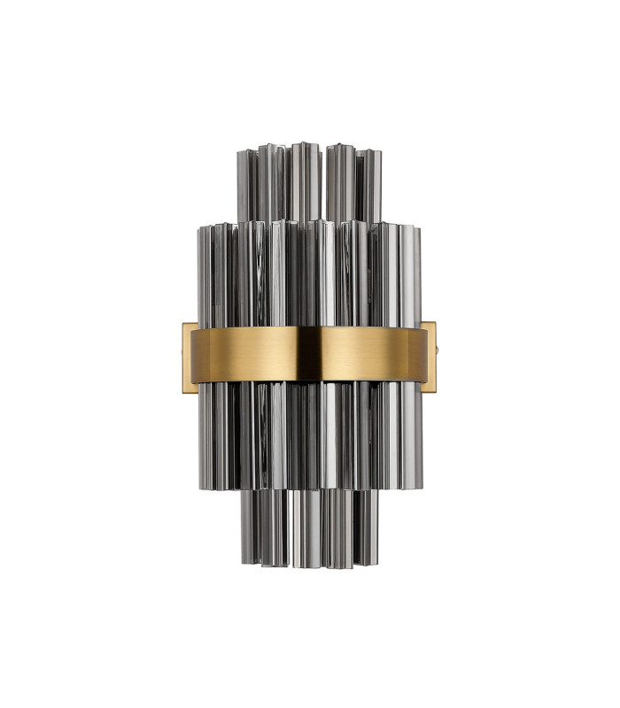 Lysander 6 Light G9 Wall Light Brass / Smoke-8