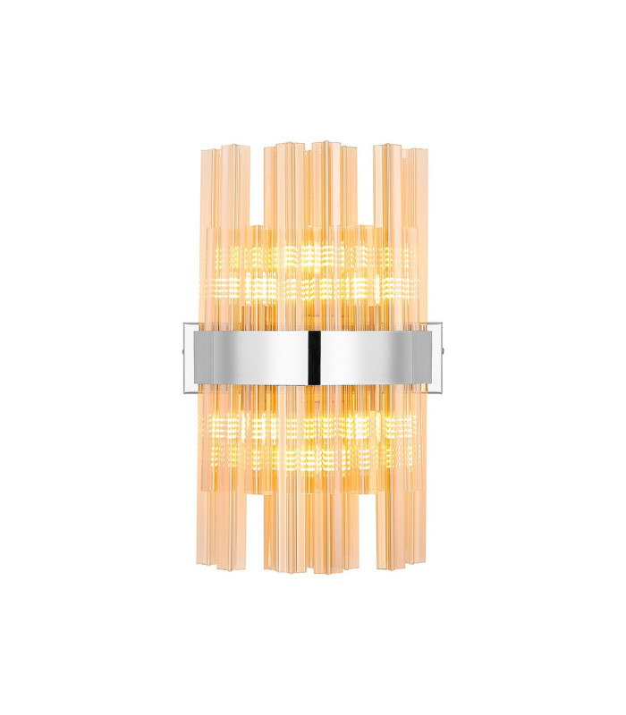Lysander 6 Light G9 Wall Light Polished Nickel / Amber-1